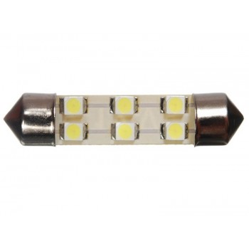 Светодиодная автолампа T10 41mm 6pcs 0,42W 12V